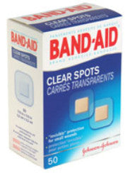 BandAid Adhesive Spot Bandages 38137004708, 7/8 X 7/8 Inch Plastic ...