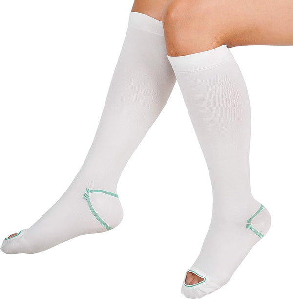 Anti-embolism Stocking T.E.D.™ Knee High, White, Inspection Toe - Suprememed