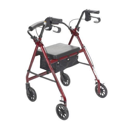 Drive Medical Rollator Walker with Fold Up and Removable Back Support ...