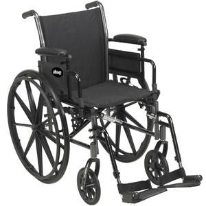 McKesson Wheelchair, Elevating Swing Away Foot Leg Rest, Fixed Arm, 18 in  Seat, 300 lbs Weight Capacity, 1 Count