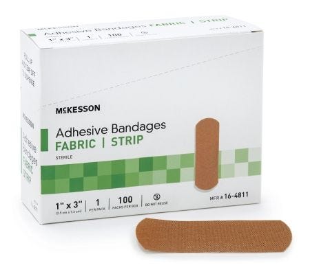 Mckesson Adhesive Strip: 100 Count, Tan, 1