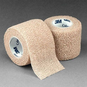 Cohesive Bandage 2 x 5 Yards, 6 Rolls, Self Adherent Wrap Medical Tape,  Adhesive Flexible Breathable First Aid Gauze Ideal for Stretch Athletic,  Ankle Sprains & Swelling, Sports, Tan : : Health